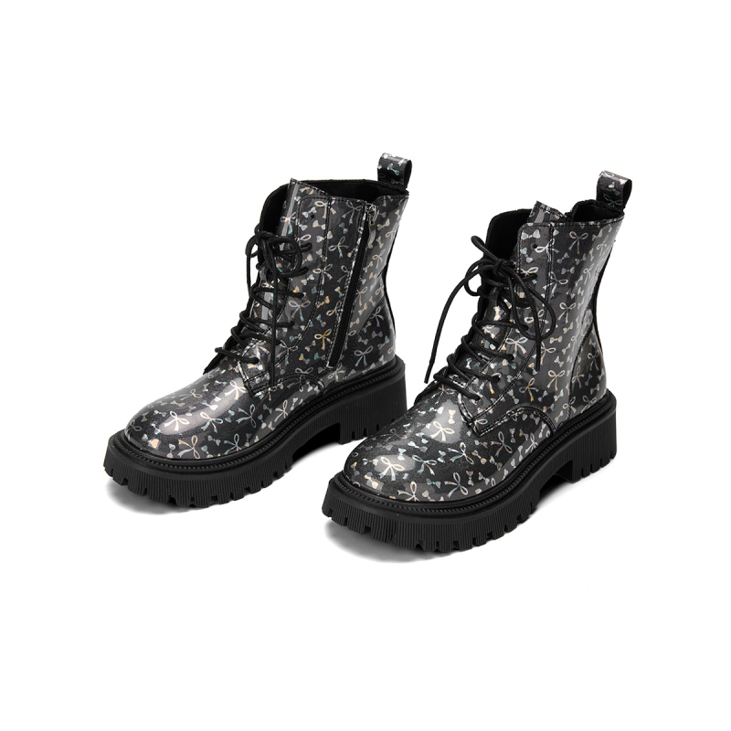 Martin batai: apvalios nosies, britų stilius, vidutinio aukščio kulnas 3-5 cm, PU viršus, guminė padas