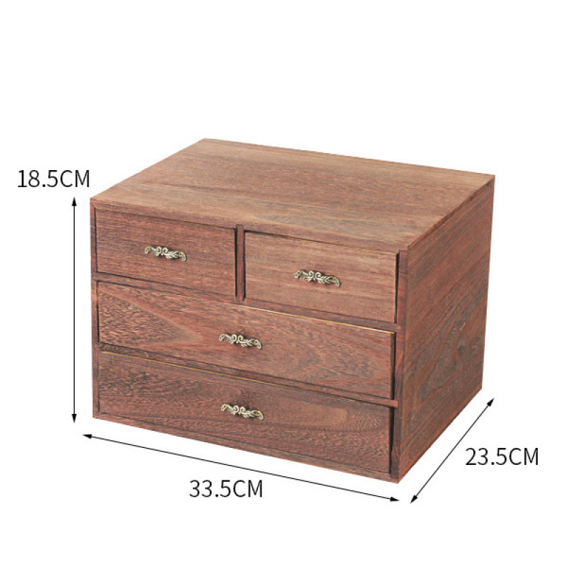 Kutija za skladištenje s ladicama, japanskog stila, stolni višeslojni organizator, kapacitet 18 L, pogodna za kozmetiku i nakit, mogućnost ispisa loga