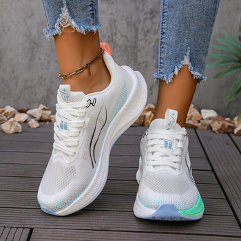 Unisex letné ľahké bežecké topánky s sieťovým vrchným dielom, predný zips, EVA podrážka, tlmenie nárazov