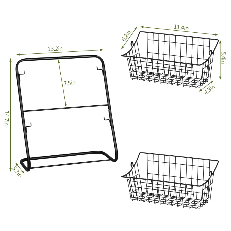 Подвижен органайзер за плодове и зеленчуци за кухня, титано-стоманена конструкция, с отделения, за плот и до мивката