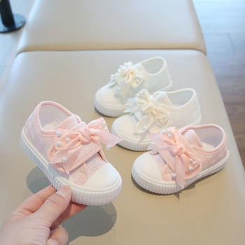Dievčenské plátenné tenisky pre dievčatá, 1–6 rokov, nízky profil, zapínanie na suchý zips, priedušná gumová podrážka, štýl princezná