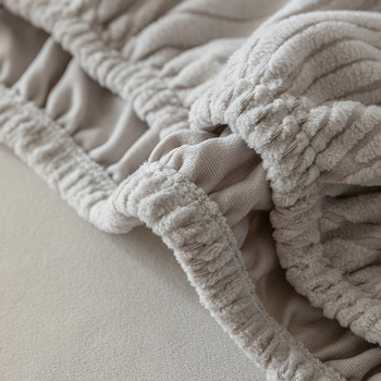 Ελαστικό Κάλυμμα Καναπέ από Τζακάρντ Βελούρ, Μονόχρωμο Μοτίβο, Γενικός Τύπος Καναπέ, Απλός Στυλ