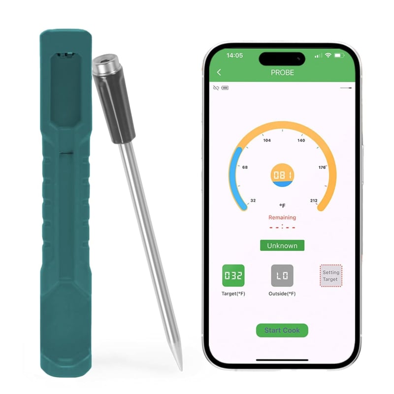 Хигромер A1 със керамичен зонд и 304 неръждаема стомана, силиконова основа, диапазон 0–100°C, възможност за персонализация