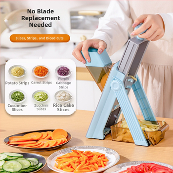 Viacfunkčný odnímateľný krájač na zeleninu s rezom a strúhaním, kuchynský nástroj z ABS + nehrdzavejúcej ocele