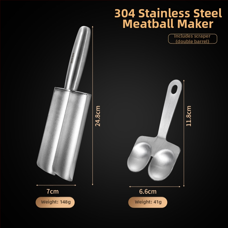 Formička na mäsové guľôčky, 304 nerezová oceľ, forma na mäsové guľôčky, rybie guľôčky a krevety guľôčky