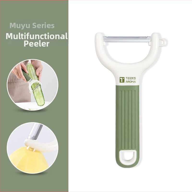 Kuchynský šúpač na zeleninu a ovocie, viacfunkčný, čepeľ 420J2 a rukoväť z TPR, moderný minimalistický dizajn