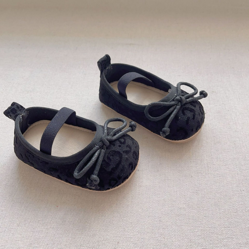 Cipele za bebe leopard uzorak, 3D žakard gornji dio, mekana potplat, elastična traka, za dob 12–36 mjeseci