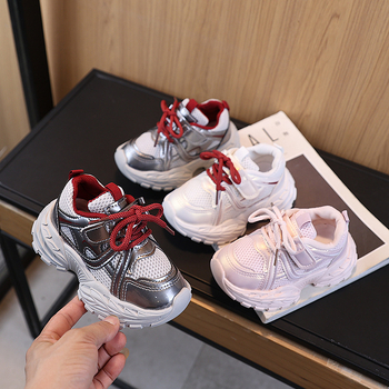 Dječje sportske tenisice s prozračnom dvostrukom mrežom, lagana EVA potplat, prednje vezanje, unisex, za uzrast 1–6 godina