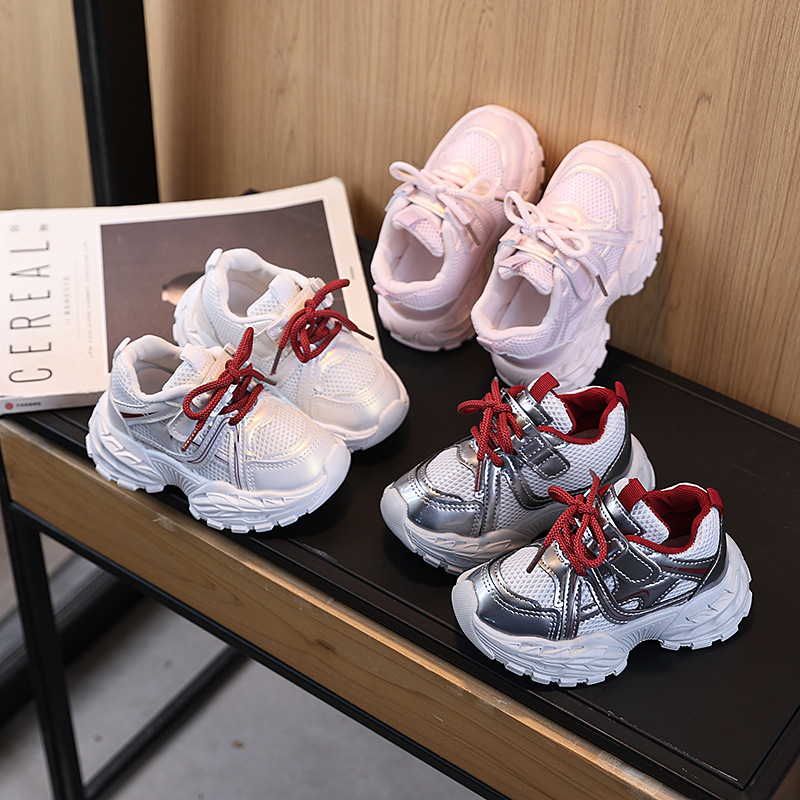 Dječje sportske tenisice s prozračnom dvostrukom mrežom, lagana EVA potplat, prednje vezanje, unisex, za uzrast 1–6 godina