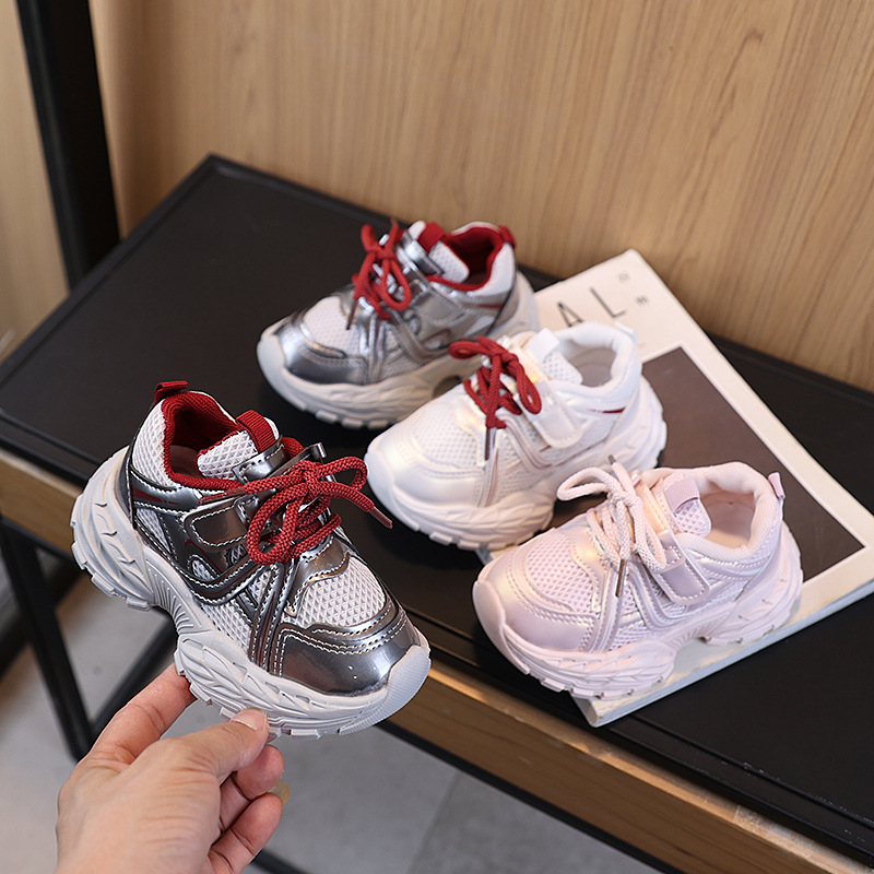 Dječje sportske tenisice s prozračnom dvostrukom mrežom, lagana EVA potplat, prednje vezanje, unisex, za uzrast 1–6 godina