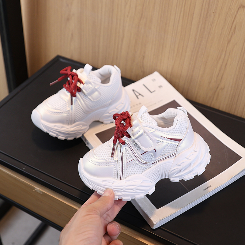 Dječje sportske tenisice s prozračnom dvostrukom mrežom, lagana EVA potplat, prednje vezanje, unisex, za uzrast 1–6 godina