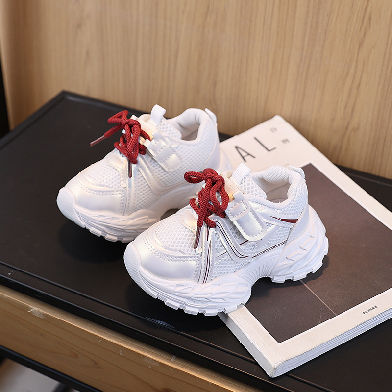 Dječje sportske tenisice s prozračnom dvostrukom mrežom, lagana EVA potplat, prednje vezanje, unisex, za uzrast 1–6 godina