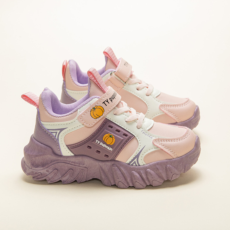 Dječje tenisice za trčanje s Velcro kopčom, lagane i prozračne, PU gornji dio, gumena potplat