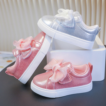 Детски обувки за момичета - нисък връх, горна част от изкуствена кожа, гумена подметка, велкро закопчаване, дишащи, антихлъзгави