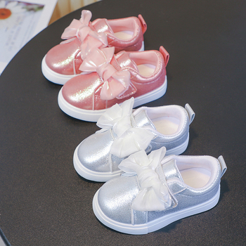 Детски обувки за момичета - нисък връх, горна част от изкуствена кожа, гумена подметка, велкро закопчаване, дишащи, антихлъзгави