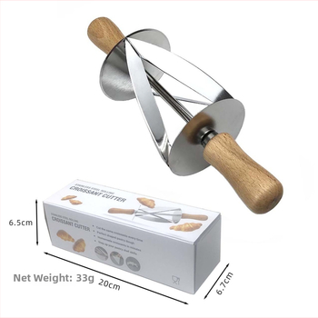 Croissant krájač z nehrdzavejúcej ocele s valcovou čepeľou, Značka: cemeja, Moderný minimalistický štýl, Sada 100 kusov