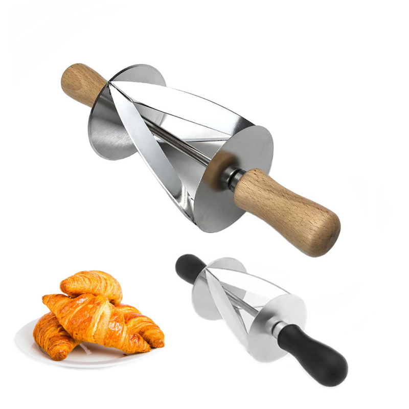 Croissant krájač z nehrdzavejúcej ocele s valcovou čepeľou, Značka: cemeja, Moderný minimalistický štýl, Sada 100 kusov