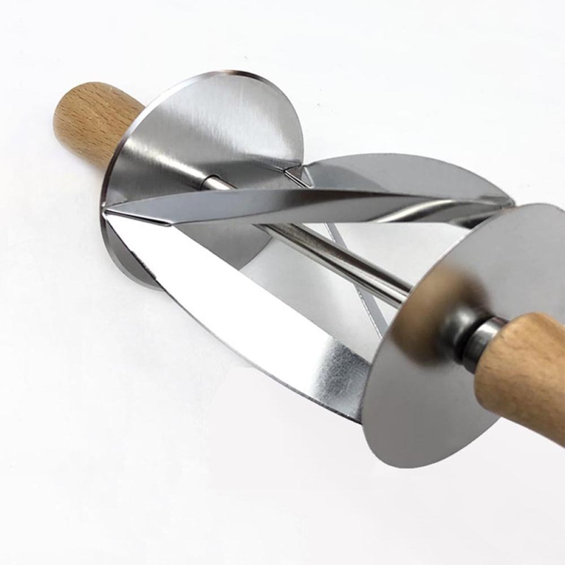 Croissant krájač z nehrdzavejúcej ocele s valcovou čepeľou, Značka: cemeja, Moderný minimalistický štýl, Sada 100 kusov