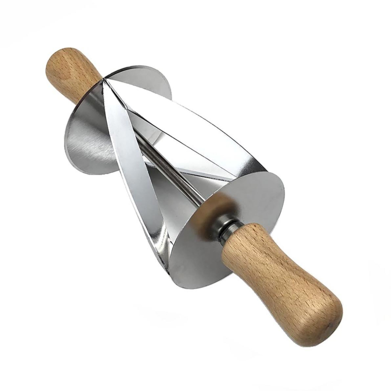 Croissant krájač z nehrdzavejúcej ocele s valcovou čepeľou, Značka: cemeja, Moderný minimalistický štýl, Sada 100 kusov