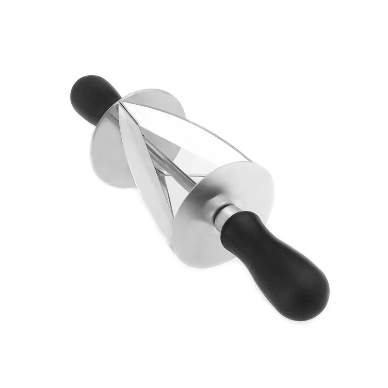 Croissant krájač z nehrdzavejúcej ocele s valcovou čepeľou, Značka: cemeja, Moderný minimalistický štýl, Sada 100 kusov