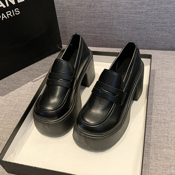 Ženske loafers s izuzetno visokim petom, okrugli vrh, PU gornji dio, PU uložak, gumeni potplat