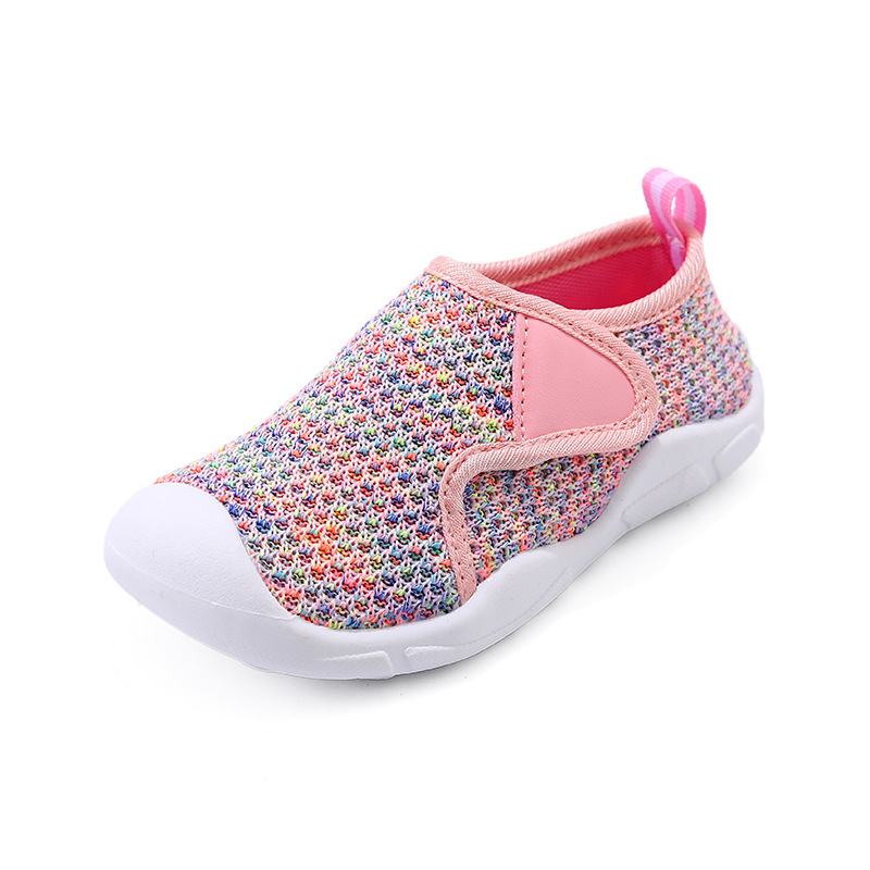 Dječje cipele Fly woven; gornji dio od mrežaste tkanine; lagana izrada; protuklizna gumena potplata; Velcro zatvarač