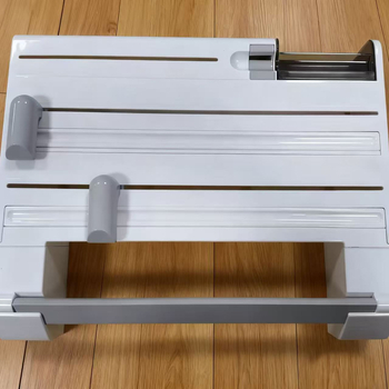 6-в-1 стоманен кухненски стенен рафт за съхранение, без пробиване, с рязач за филм и фолио и държач за хартиена кърпа