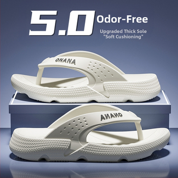 Pánske žabky, protišmykové, s otvoreným prstom, EVA vrchný a podrážka, hrubá injekčne tvarovaná podrážka, letná plážová obuv (Summer 2025)