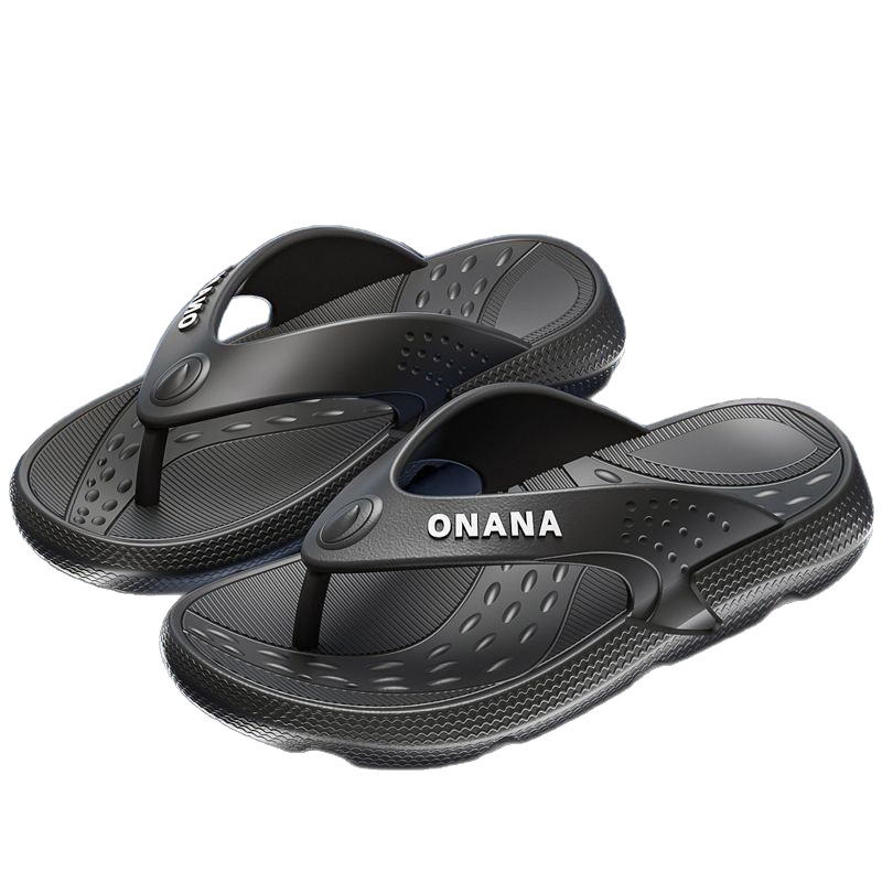 Pánske žabky, protišmykové, s otvoreným prstom, EVA vrchný a podrážka, hrubá injekčne tvarovaná podrážka, letná plážová obuv (Summer 2025)