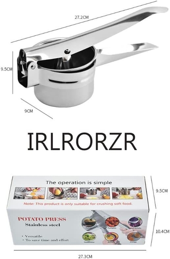 Homefelt ručná lis na zemiaky z nerezu, s funkciou rozdrvenia a lisovania citróna