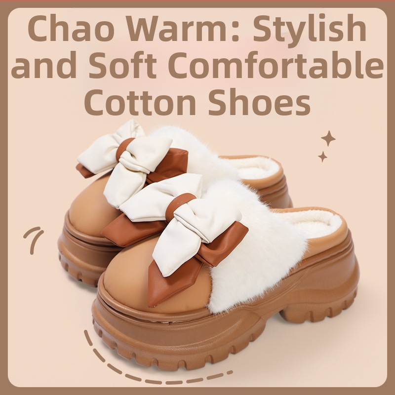 Naise mikrofiberist puuvillased sussid kunstliku karvase vooderduga, EVA talla, 6–8 cm konts, paks talla talveks siseruumides ja väljas kandmiseks.