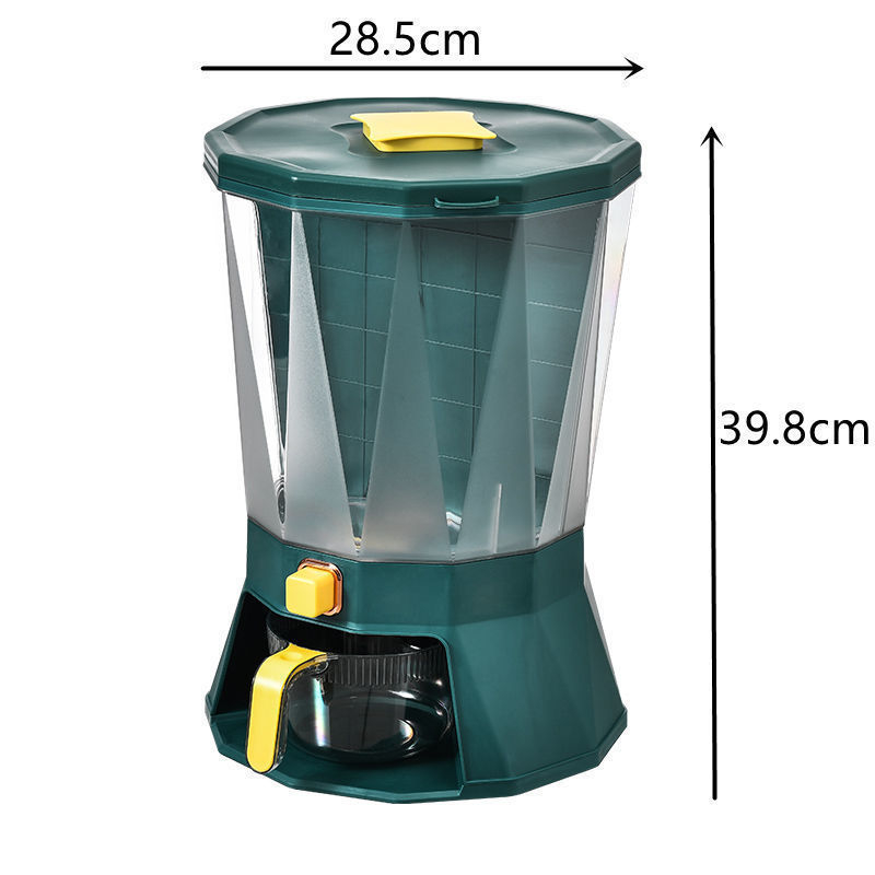 Otočný plastový zásobník na ryžu, uzatvárateľný, odolný voči vlhkosti a škodcom, s veľkým objemom