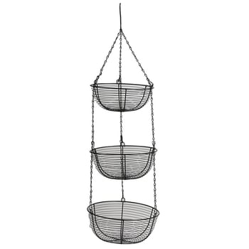 Καλάθι φρούτων από σφυρήλατο σίδηρο σε ευρωπαϊκό στυλ, τριών επιπέδων αποσπώμενο, για οικιακή χρήση (Κατηγορία: Καλάθι φρούτων; Μάρκα: Victory comes.; Στυλ: Απλό; Μοτίβο: Μονόχρωμο)