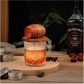 Set za dimljenje viskija s bačvom i drvenim čipsom s voćnim okusom za koktele – poklon