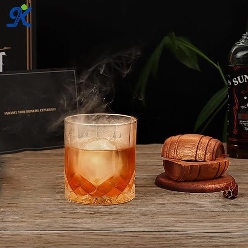 Set za dimljenje viskija s bačvom i drvenim čipsom s voćnim okusom za koktele – poklon