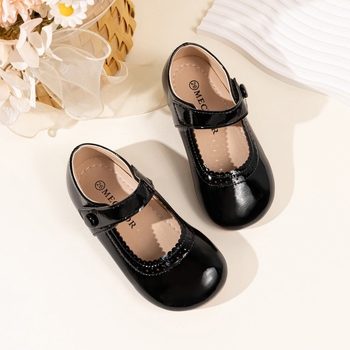 Dječje cipele od umjetne kože za djevojčice, s Velcro zatvaračem, gumom na potplatu, prozračne i protiv klizanja