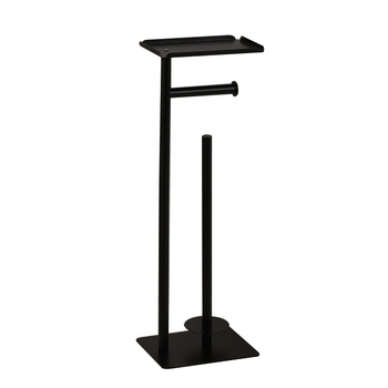 BBL držiak toaletného papiera z nehrdzavejúcej ocele, podlahový s vertikálnou tyčou, montáž bez vŕtania, moderný minimalistický štýl