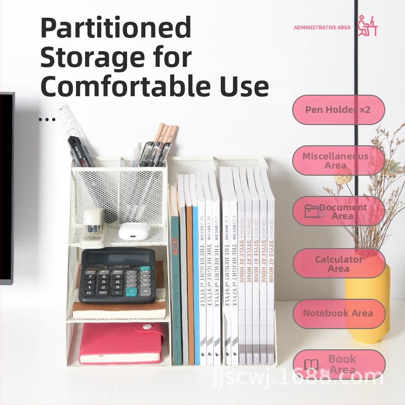 Metāla mapes plaukts, 3 līmeņu organizators, modelis Z2301, divu kolonnu kapacitāte, atstarpe 8 cm