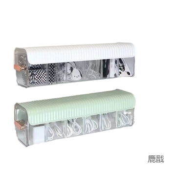 Nástenná priehľadná skrinka na skladovanie so zásuvkou, držiakom káblov a organizérom na ponožky, z plastu