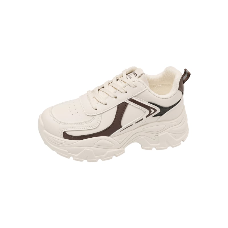 Női mindennapi cipő — PU felsőrész, hálós bélés, 3–5 cm sarokmagasság, platform talp, középmagas fazon
