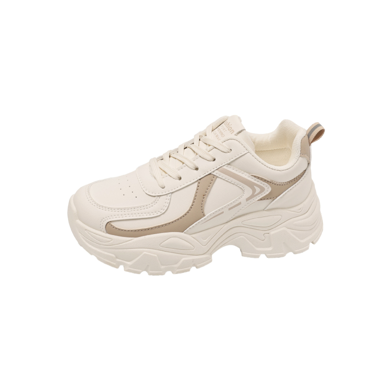 Női mindennapi cipő — PU felsőrész, hálós bélés, 3–5 cm sarokmagasság, platform talp, középmagas fazon