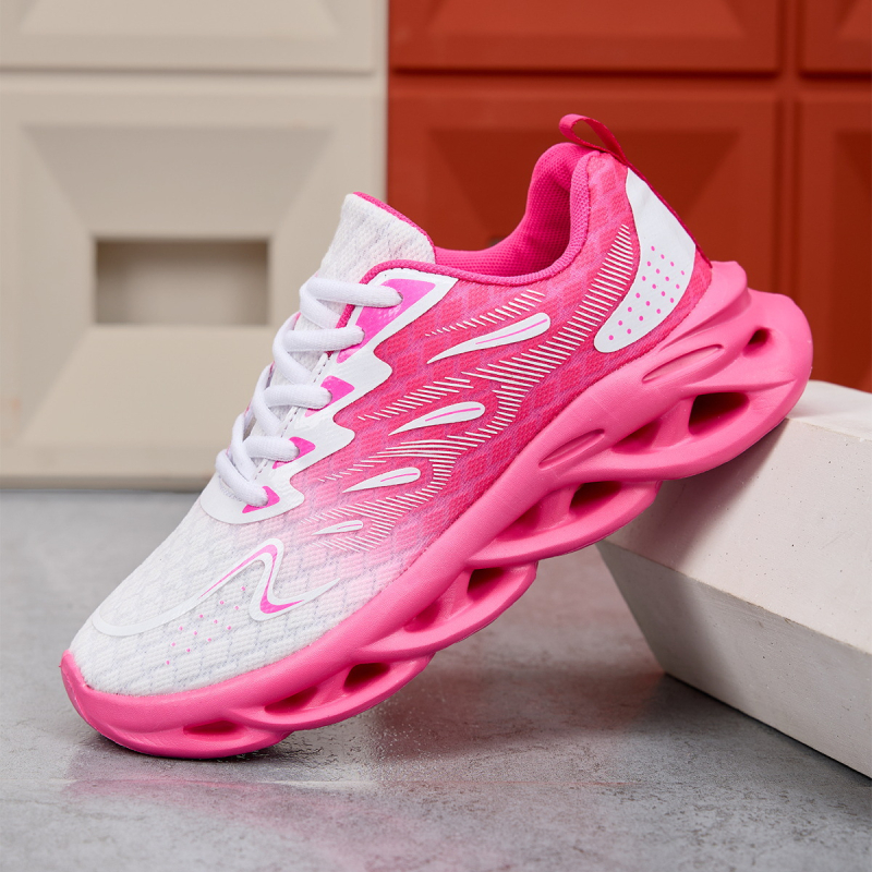 Női sétacipő hálós felsőrésszel, kerek orr, elülső fűzőzárás, alacsony sarok 1–3 cm