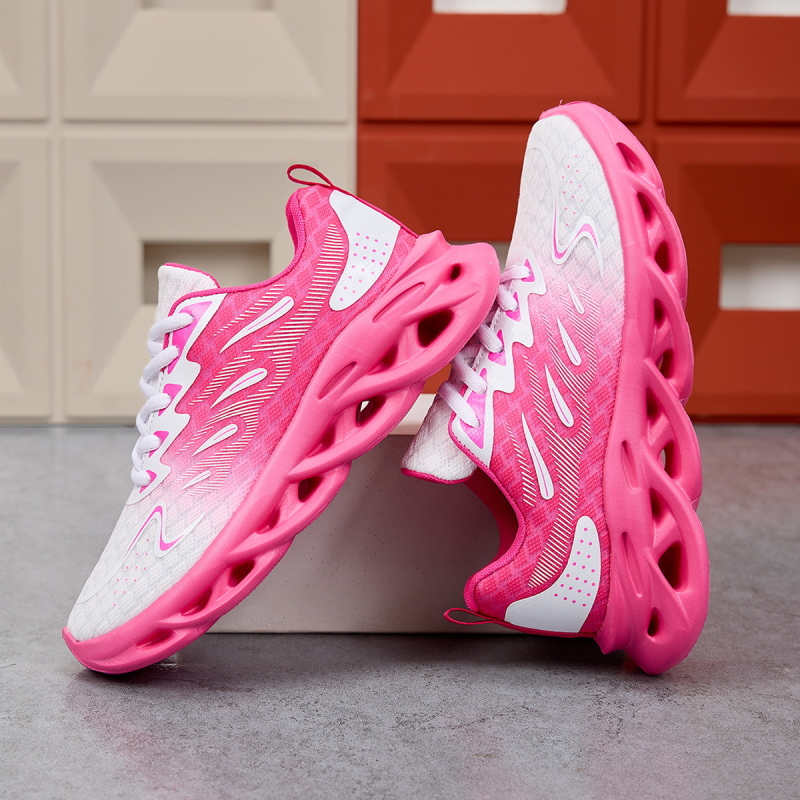 Női sétacipő hálós felsőrésszel, kerek orr, elülső fűzőzárás, alacsony sarok 1–3 cm