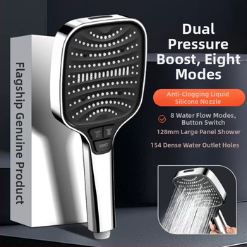 Sada sprchovej hlavy – Sprej, Masáž a Dážď; Materiál ABS; Štvorec tvar; Samoinštalácia