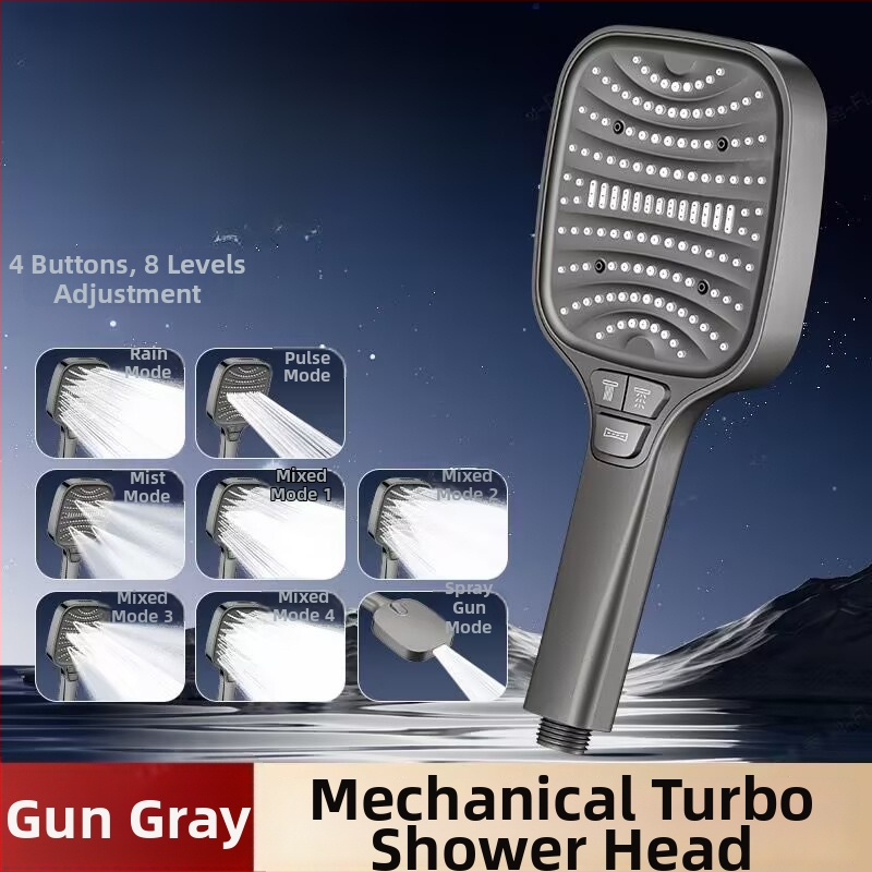 Sada sprchovej hlavy – Sprej, Masáž a Dážď; Materiál ABS; Štvorec tvar; Samoinštalácia