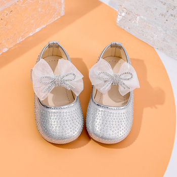 Detské topánky pre dievčatá – textilný vršok, PU podšívka a stielka, TPR podrážka, zapínanie na suchý zips, pre vek 1–3 roky, štýl princezny