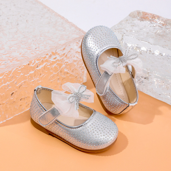 Detské topánky pre dievčatá – textilný vršok, PU podšívka a stielka, TPR podrážka, zapínanie na suchý zips, pre vek 1–3 roky, štýl princezny