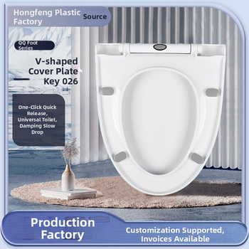 WC veko s V-tvarou, demontáž jedným stlačením, tiché zatváranie, PP materiál, nastaviteľný rozstup montážnych otvorov 11–21 mm