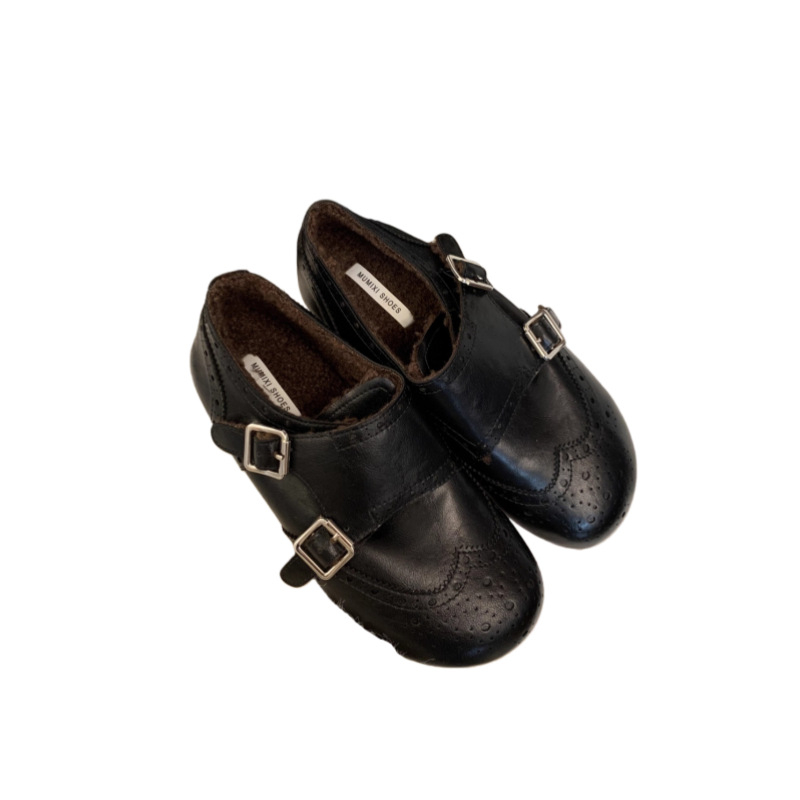 Pantofi loafer retro pentru femei, cu căptușeală caldă, partea superioară PU, talpă din cauciuc, slip-on