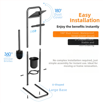 Plastový stojan na toaletný papier do kúpeľne, Ourunzhe – 1 ks, hmotnosť 0.88 kg, kód produktu 860080, balenie: kartónová krabica